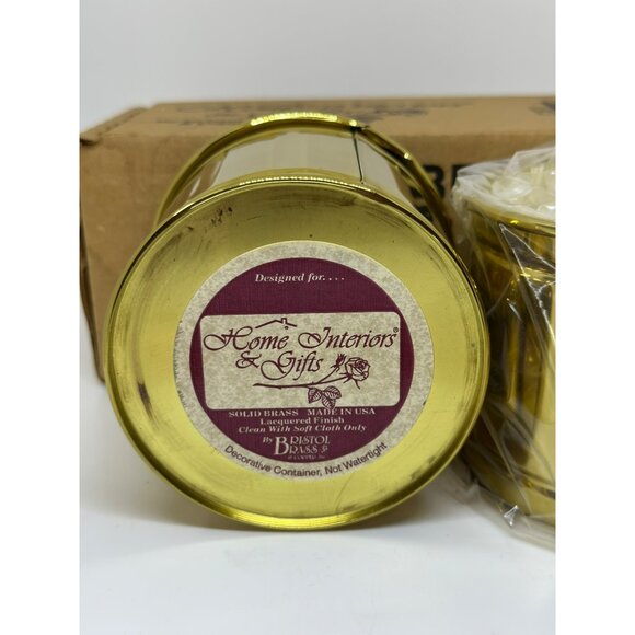 VTG Home Interiors Solid Bristol Brass & Copper 3.25" Decorative Container Pot - Picture 5 of 8